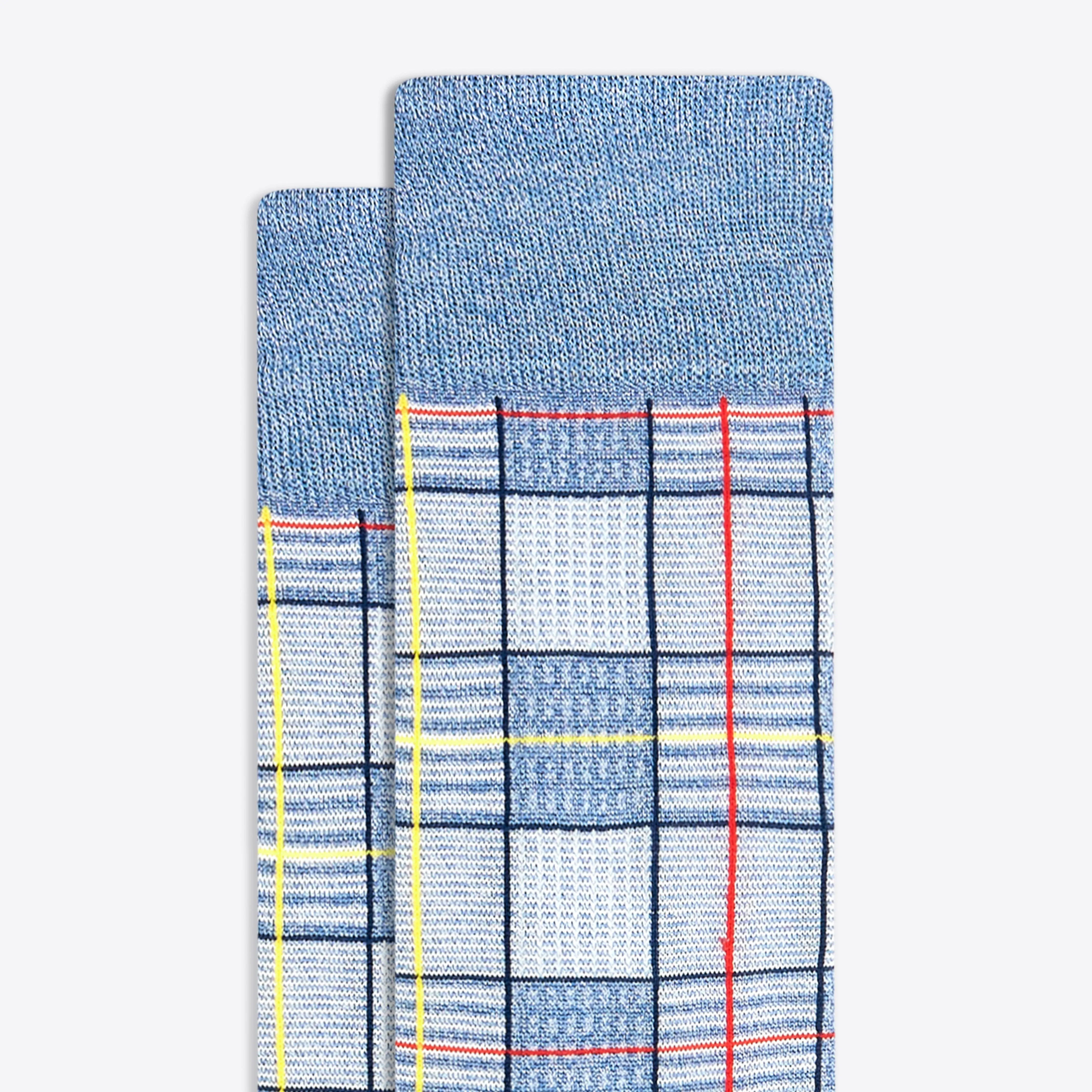 Plaid Check Mid-Calf Socks