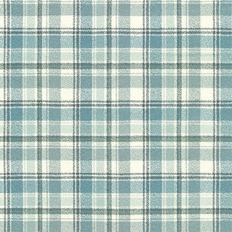 Plaid - Flannel 44" - Dusty Blue
