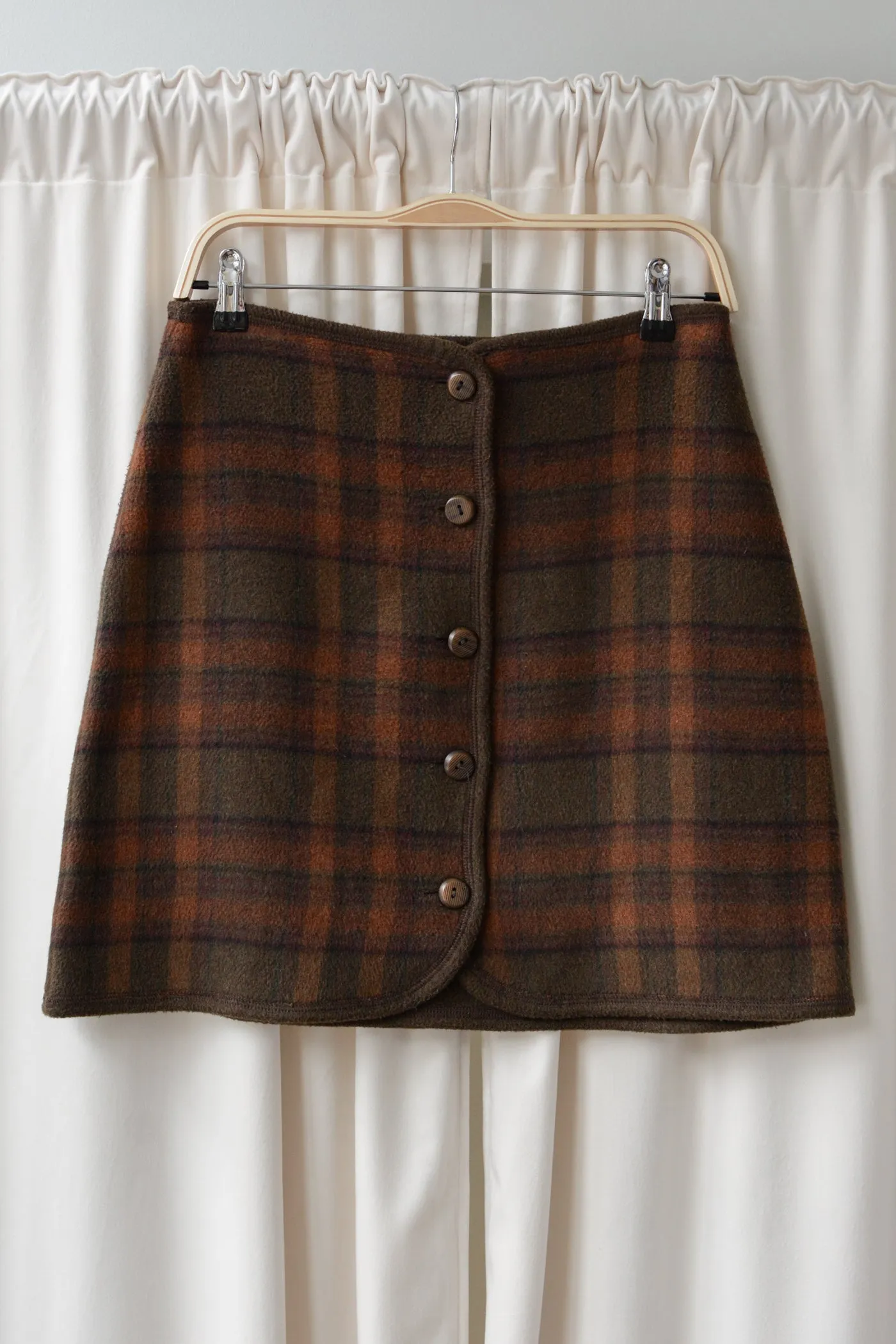 Plaid Flannel Vest Skirt Set