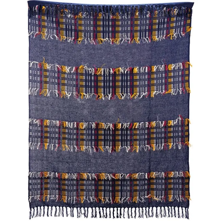 Plaid Fringe Throw Blanket