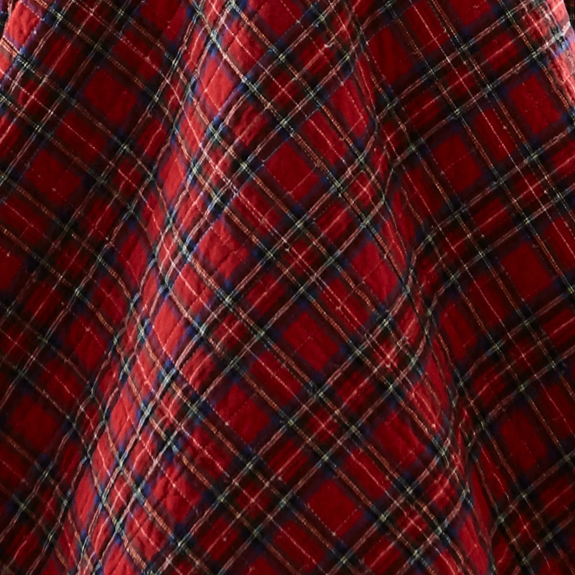 Plaid Fur Quilt Set