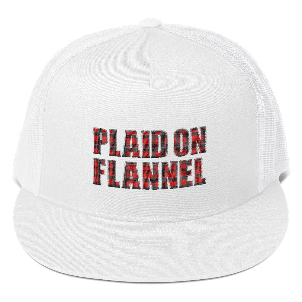 Plaid On Flannel Trucker Hat