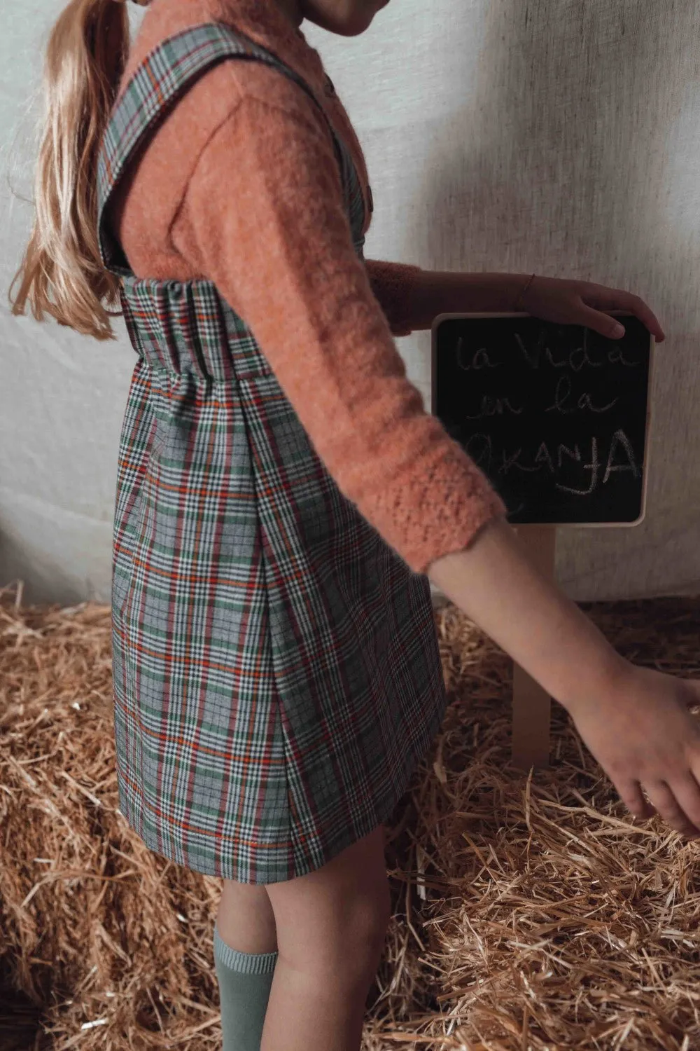 Plaid Overall Dress by Birinit Petit *LAST PIECE 6 years*