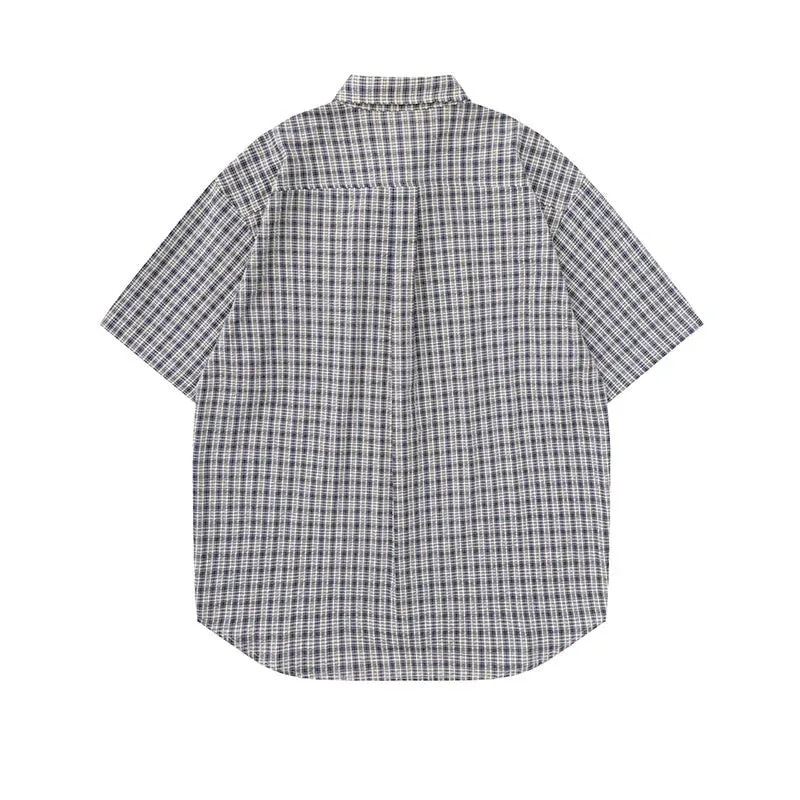 Plaid Reversible Short Sleeve Shirt