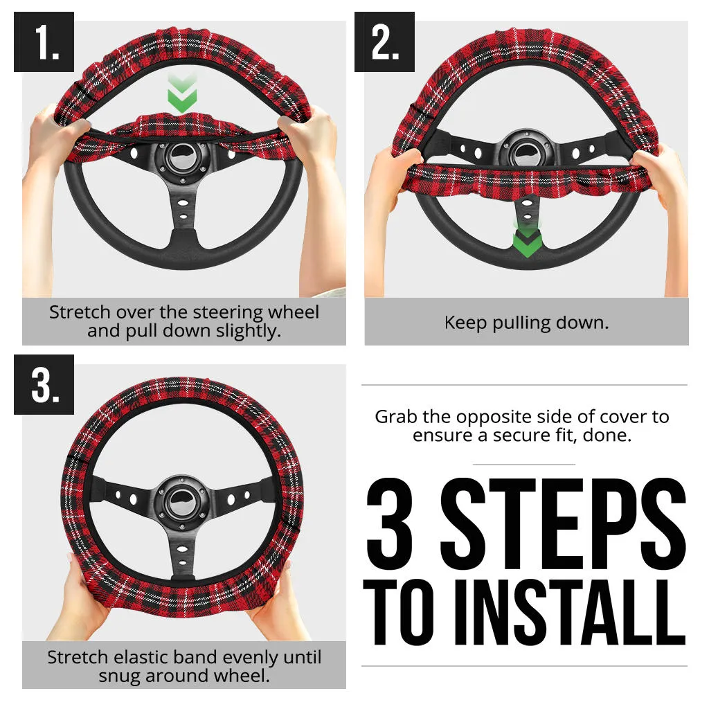 Plaid Steering wheel Covers