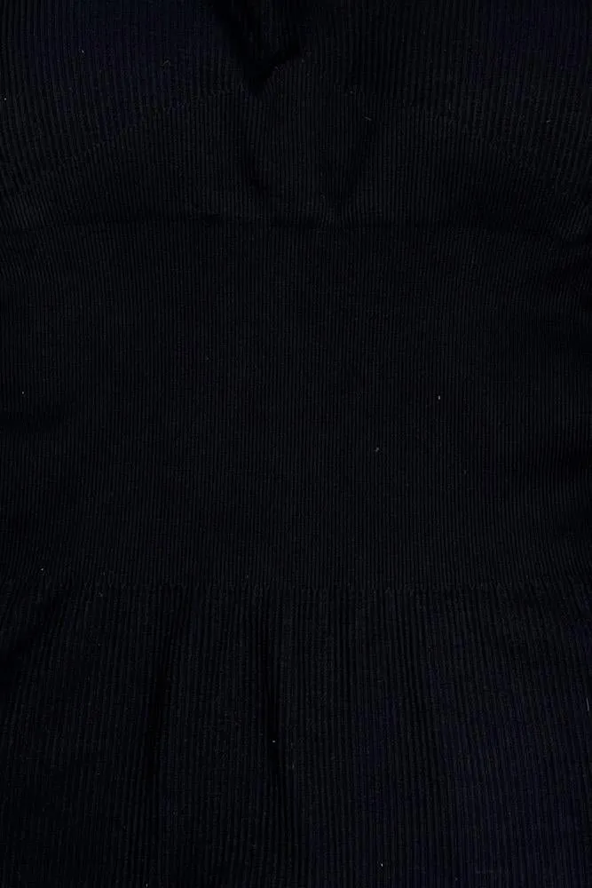 Plain Seamless Ribbed Gym Nylon Jumpsuit