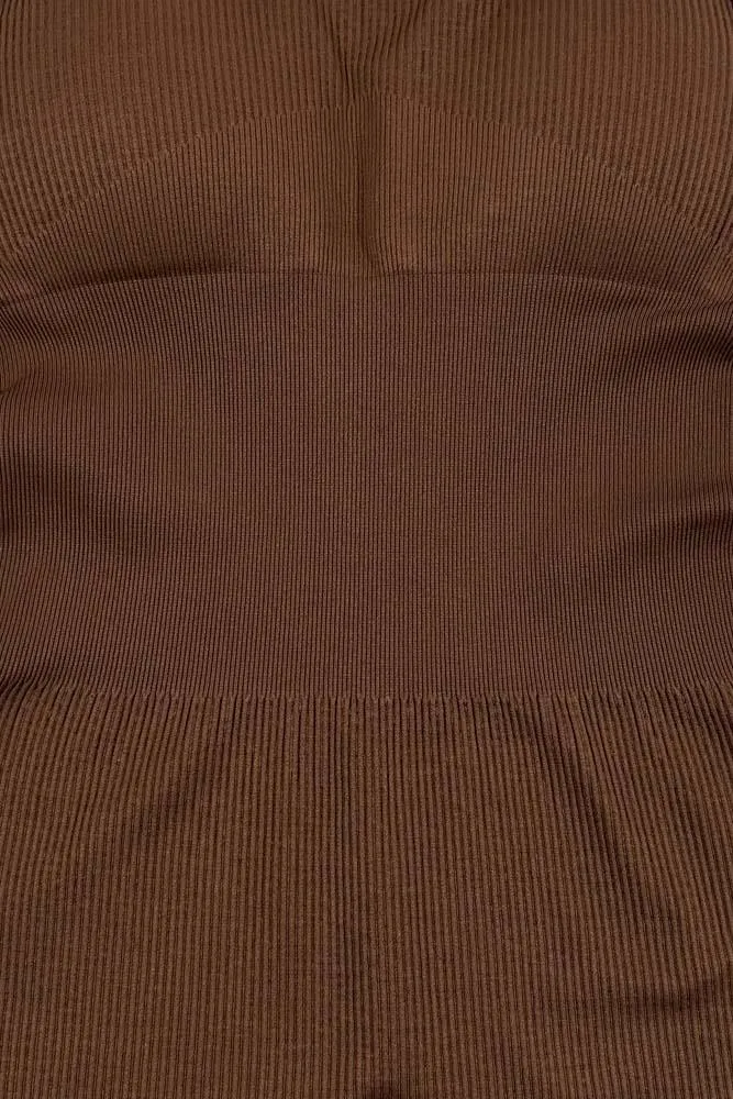 Plain Seamless Ribbed Gym Nylon Jumpsuit