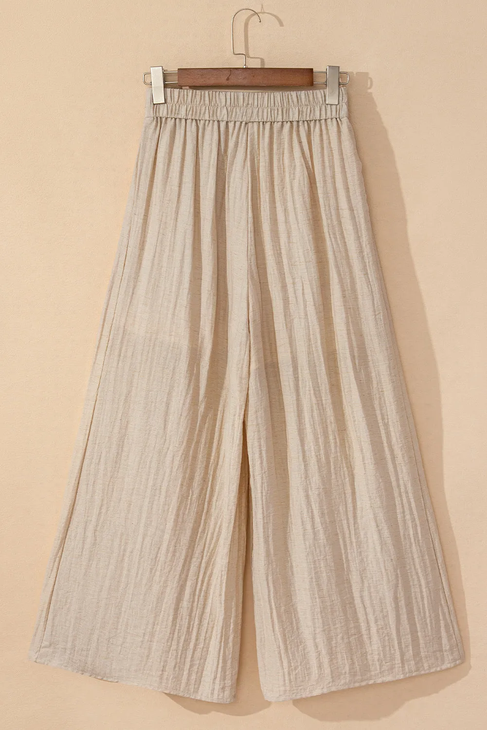 Pleated Wide Leg Casual Pants