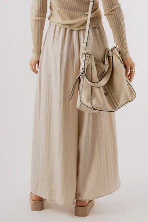 Pleated Wide Leg Casual Pants