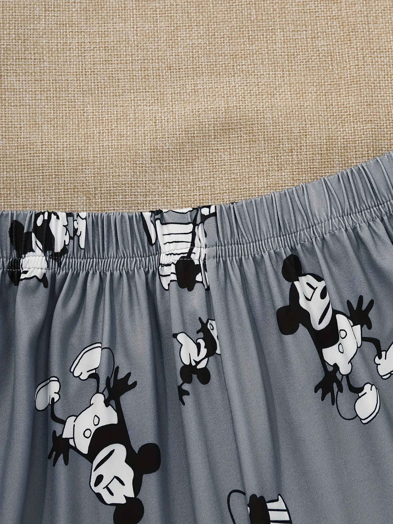 Plus Size Cozy Cartoon Mouse Print Pajama Set