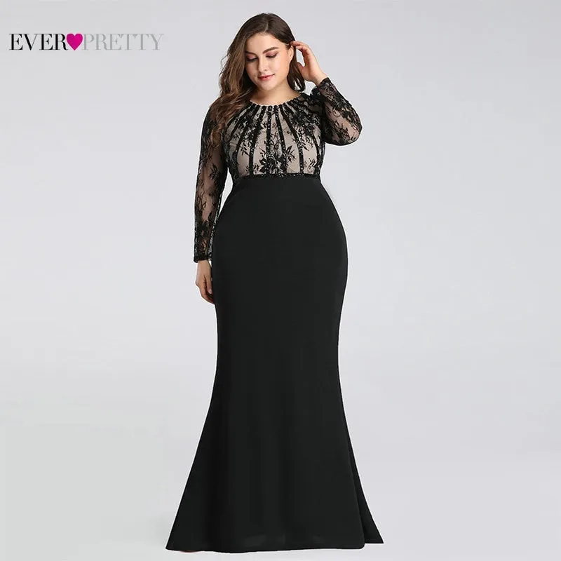 Plus Size Evening Pretty Elegant Mermaid Lace Dress