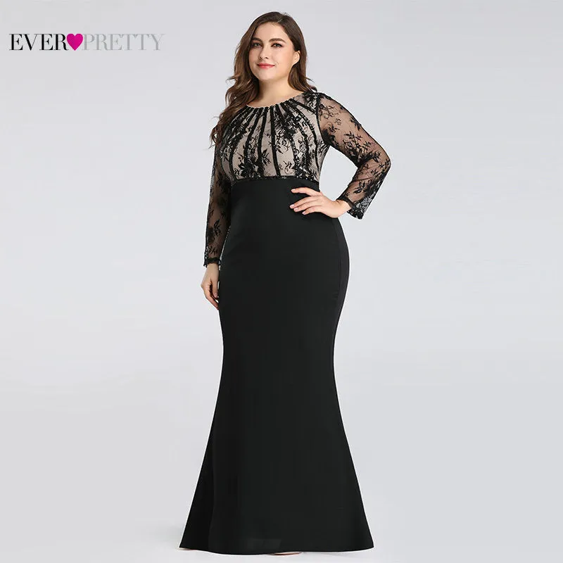 Plus Size Evening Pretty Elegant Mermaid Lace Dress