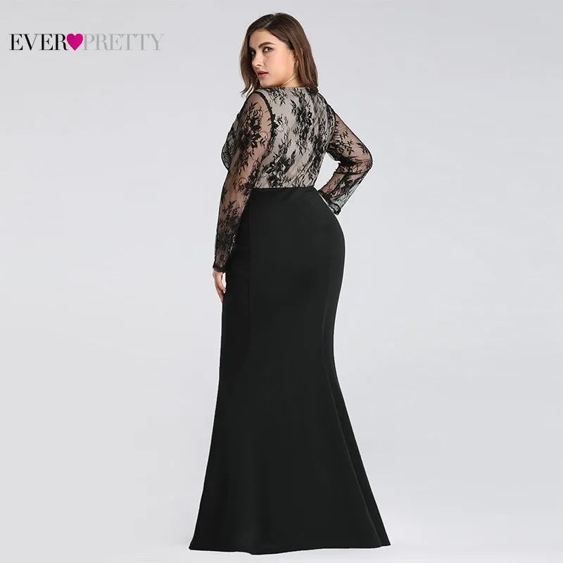 Plus Size Evening Pretty Elegant Mermaid Lace Dress