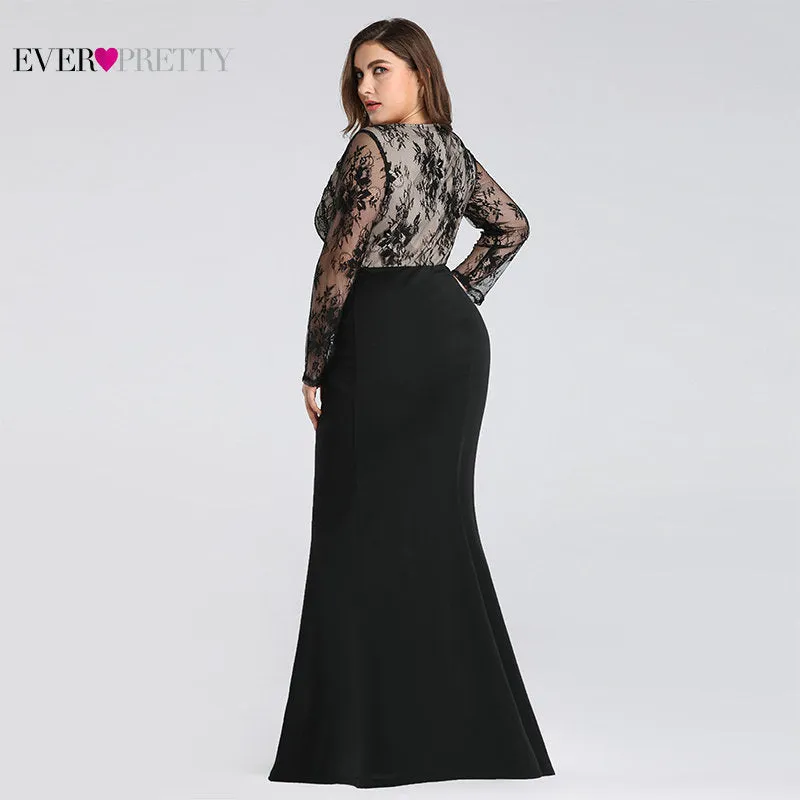 Plus Size Evening Pretty Elegant Mermaid Lace Dress