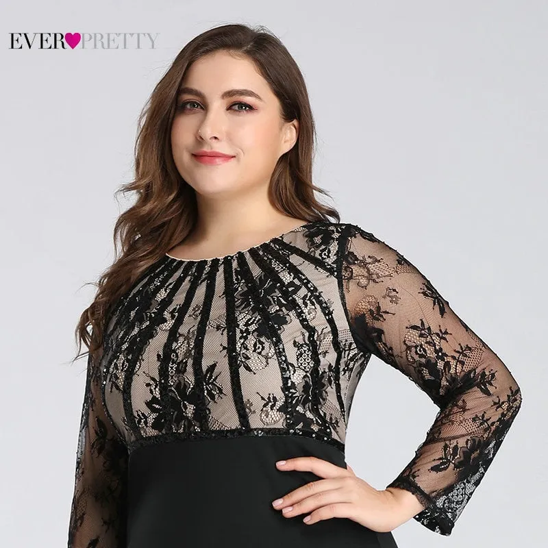 Plus Size Evening Pretty Elegant Mermaid Lace Dress