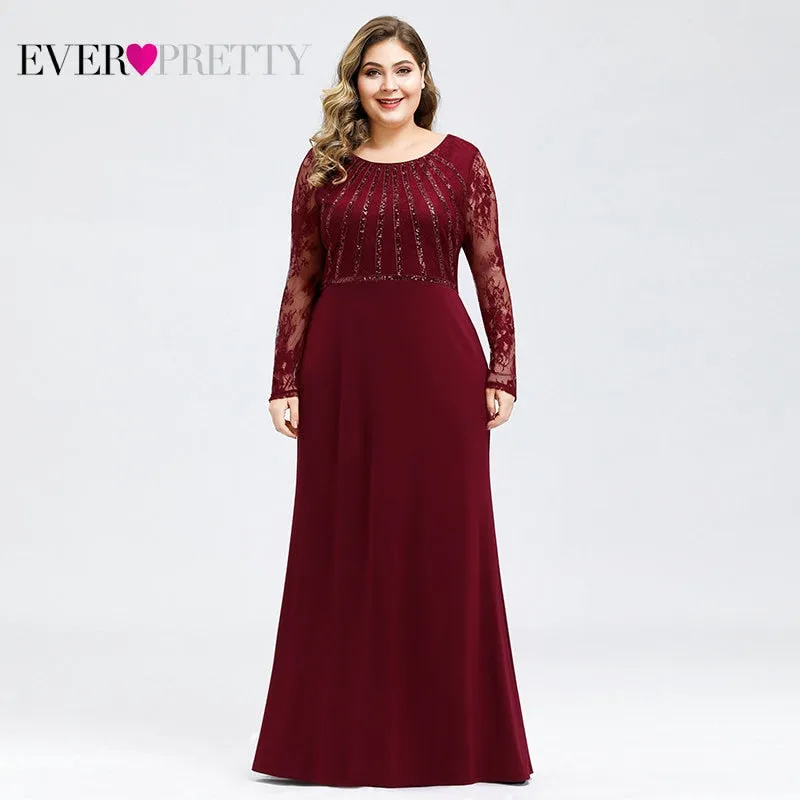 Plus Size Evening Pretty Elegant Mermaid Lace Dress