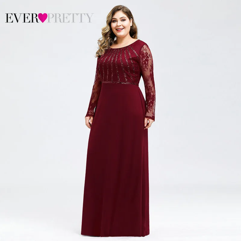 Plus Size Evening Pretty Elegant Mermaid Lace Dress
