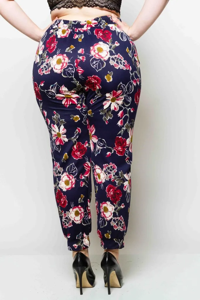 Plus Size Gorgeous Floral  Pants