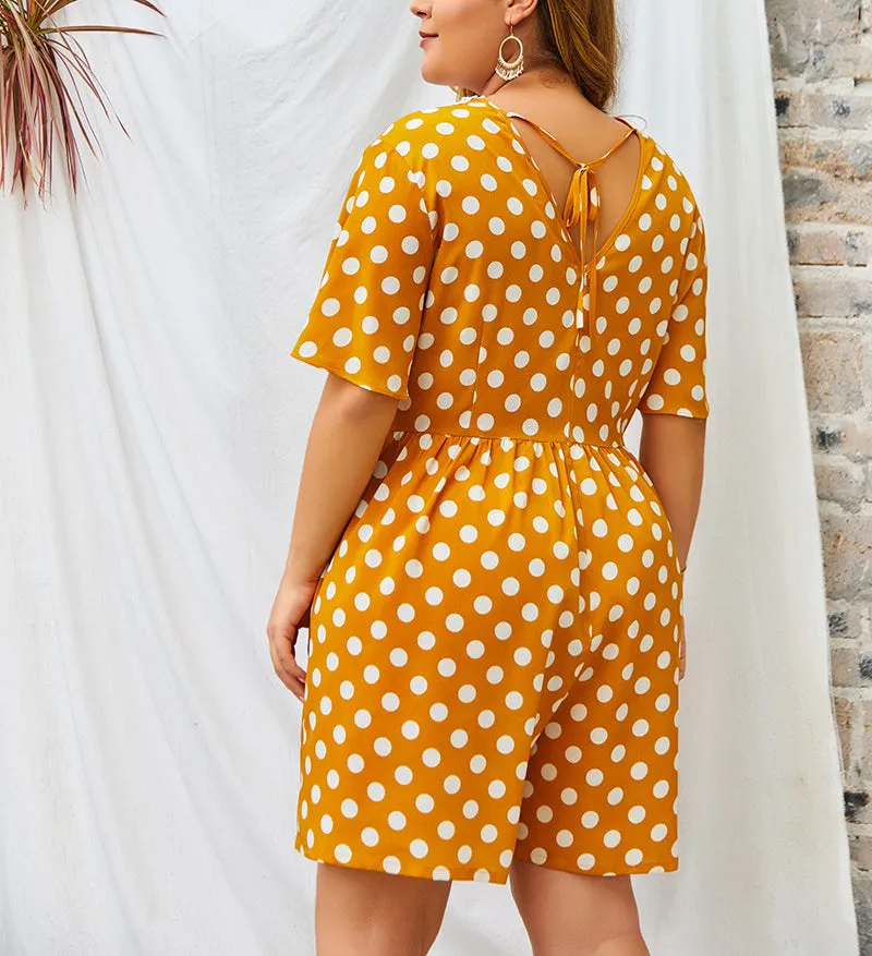 Plus Size Lace V-neck jumpsuit