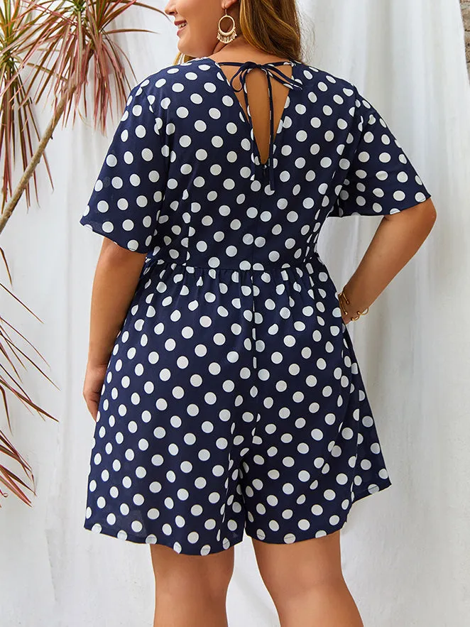 Plus Size Lace V-neck jumpsuit