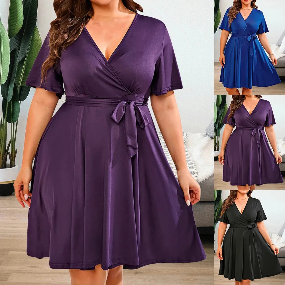 Plus Size Ladies Jersey Casual Elegant Clothing