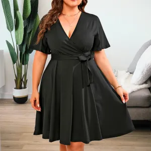 Plus Size Ladies Jersey Casual Elegant Clothing