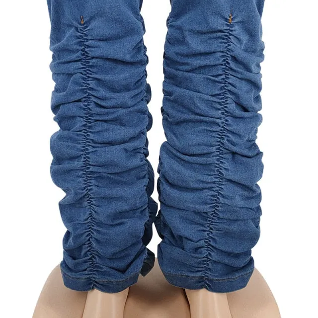 Plus Size Stacked Denim Jacket & Pant Set or Seperate
