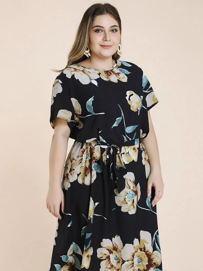Plus Sizes Short Sleeves Long Dresses