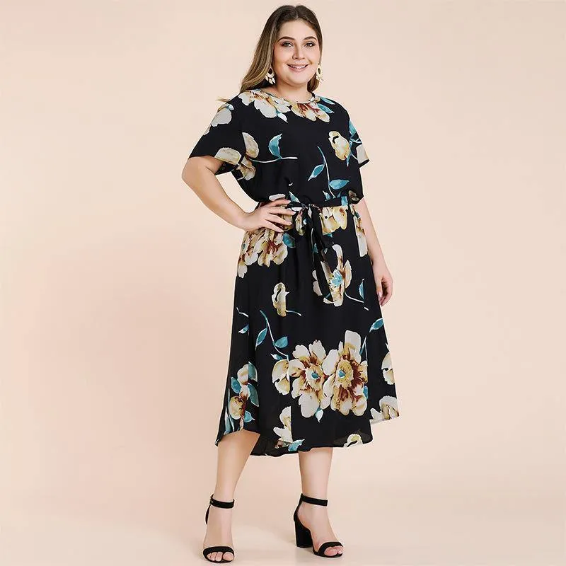 Plus Sizes Short Sleeves Long Dresses