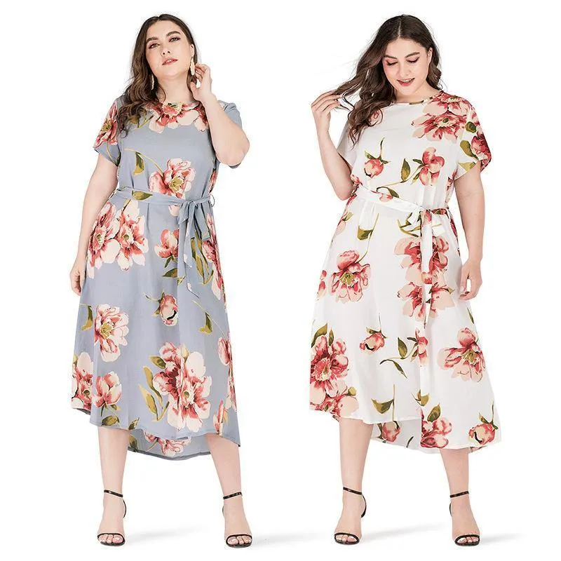 Plus Sizes Short Sleeves Long Dresses
