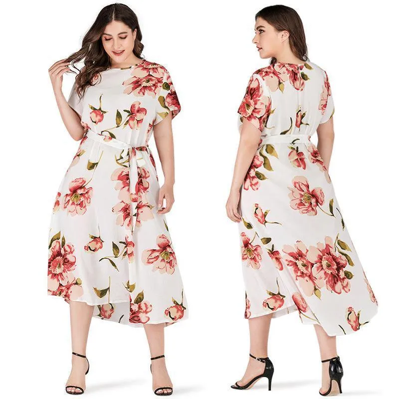 Plus Sizes Short Sleeves Long Dresses