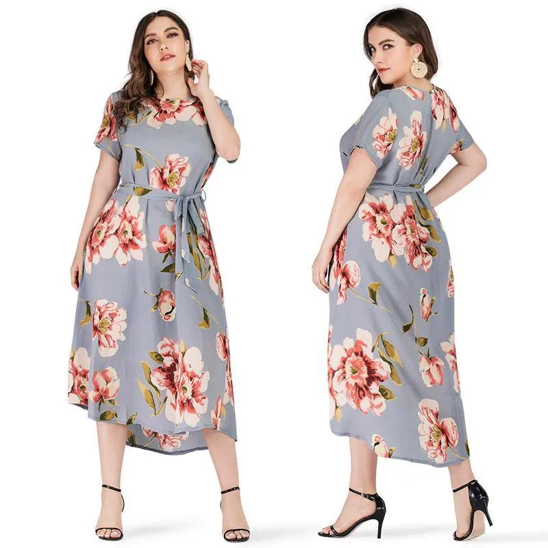 Plus Sizes Short Sleeves Long Dresses
