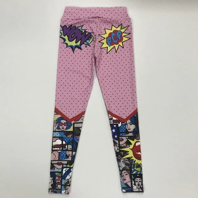 Pop! Comic Printed Fitness Leggings Sexy