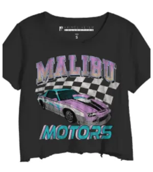 Prince Peter Tween Malibu Motors Corp Distressed Crop Tee
