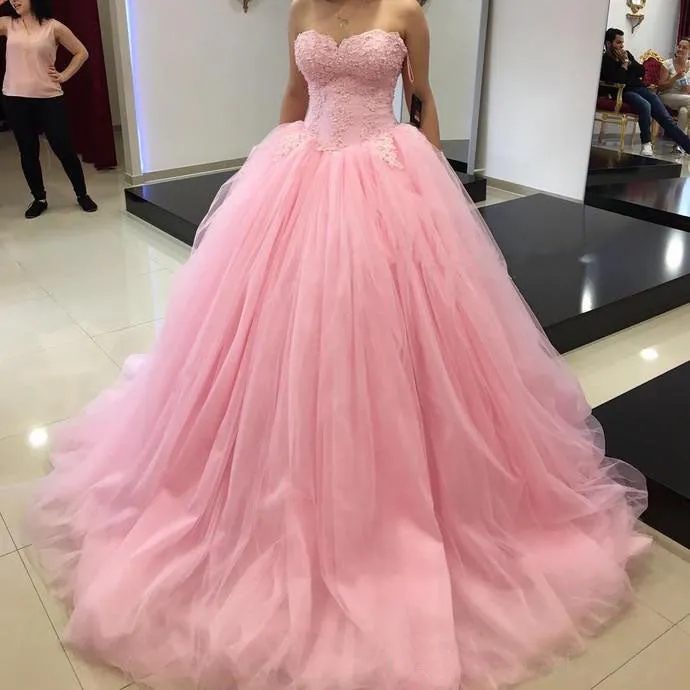Princess Ball Gown Sweet 16 Party Quinceanera Dresses Sweetheart Corset Ruffles Plus Size 2018 Girls Debutante Prom Dresses