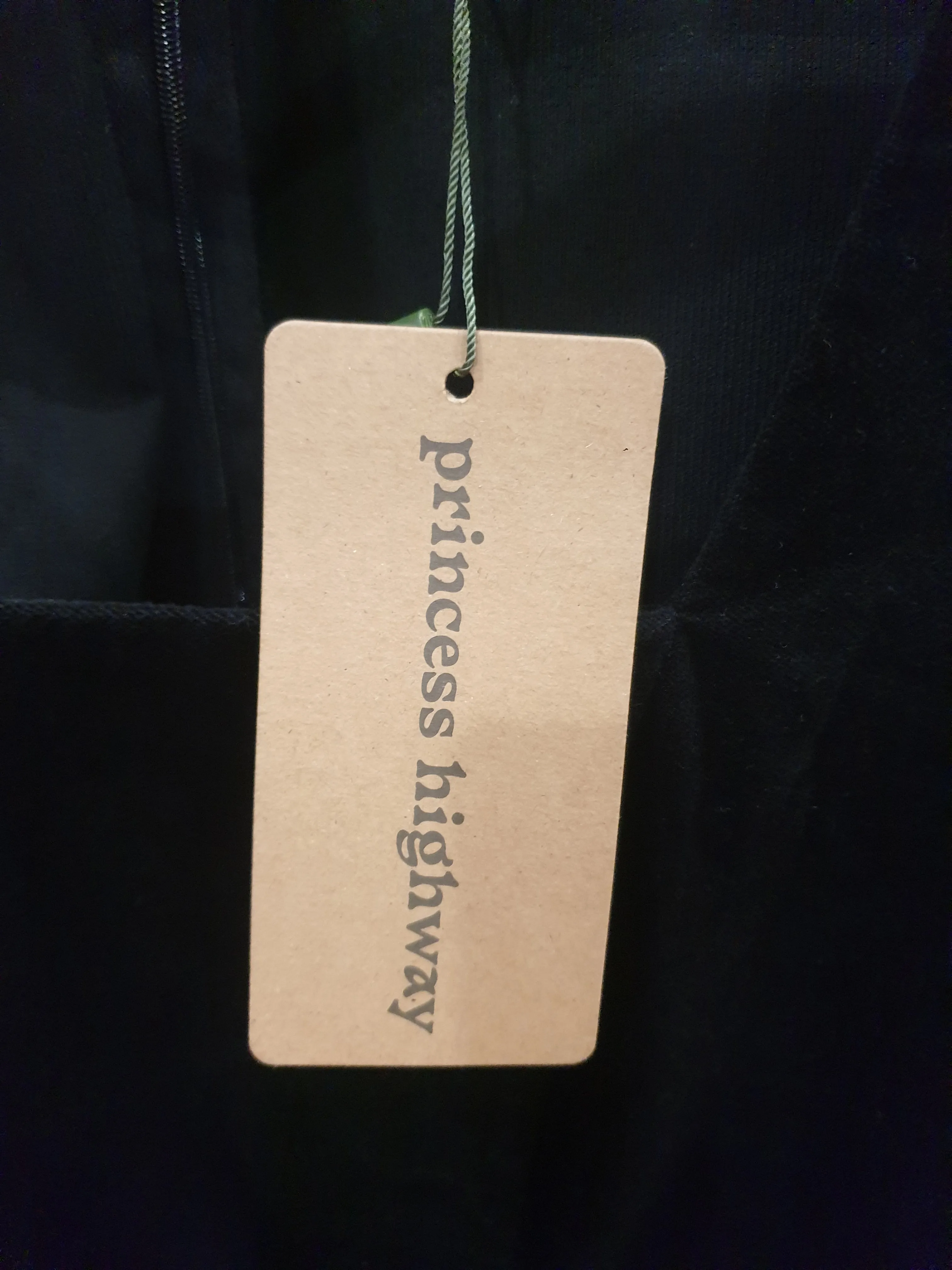 Princess Highway black velvet long sleeve dress size 18