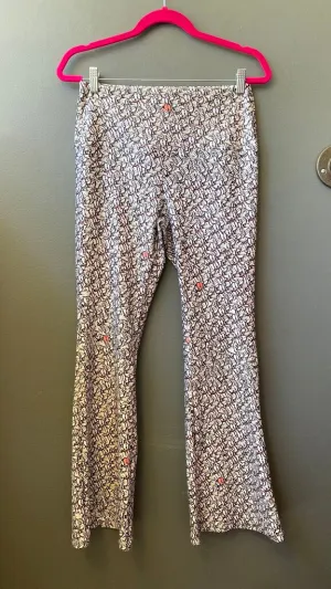 Printed Bootcut Pants