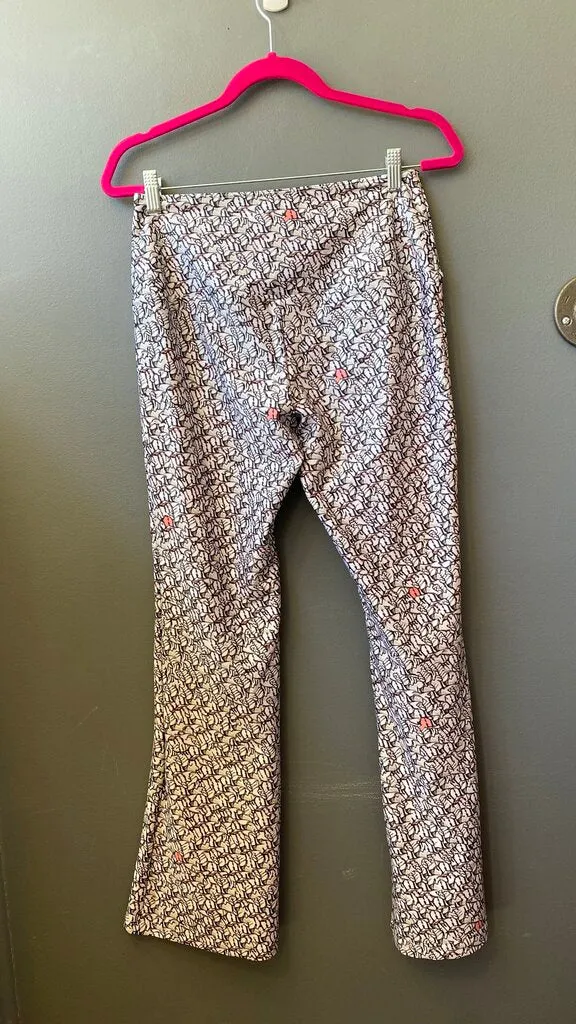Printed Bootcut Pants