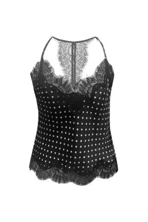 Printed Lucy Cami Maxi Black
