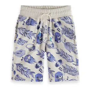 Printed Mid-Rise Sweatshorts