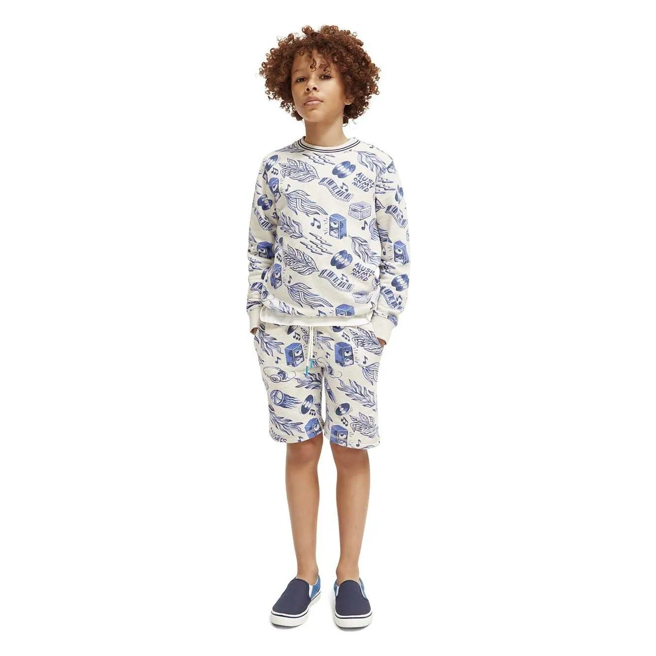 Printed Mid-Rise Sweatshorts