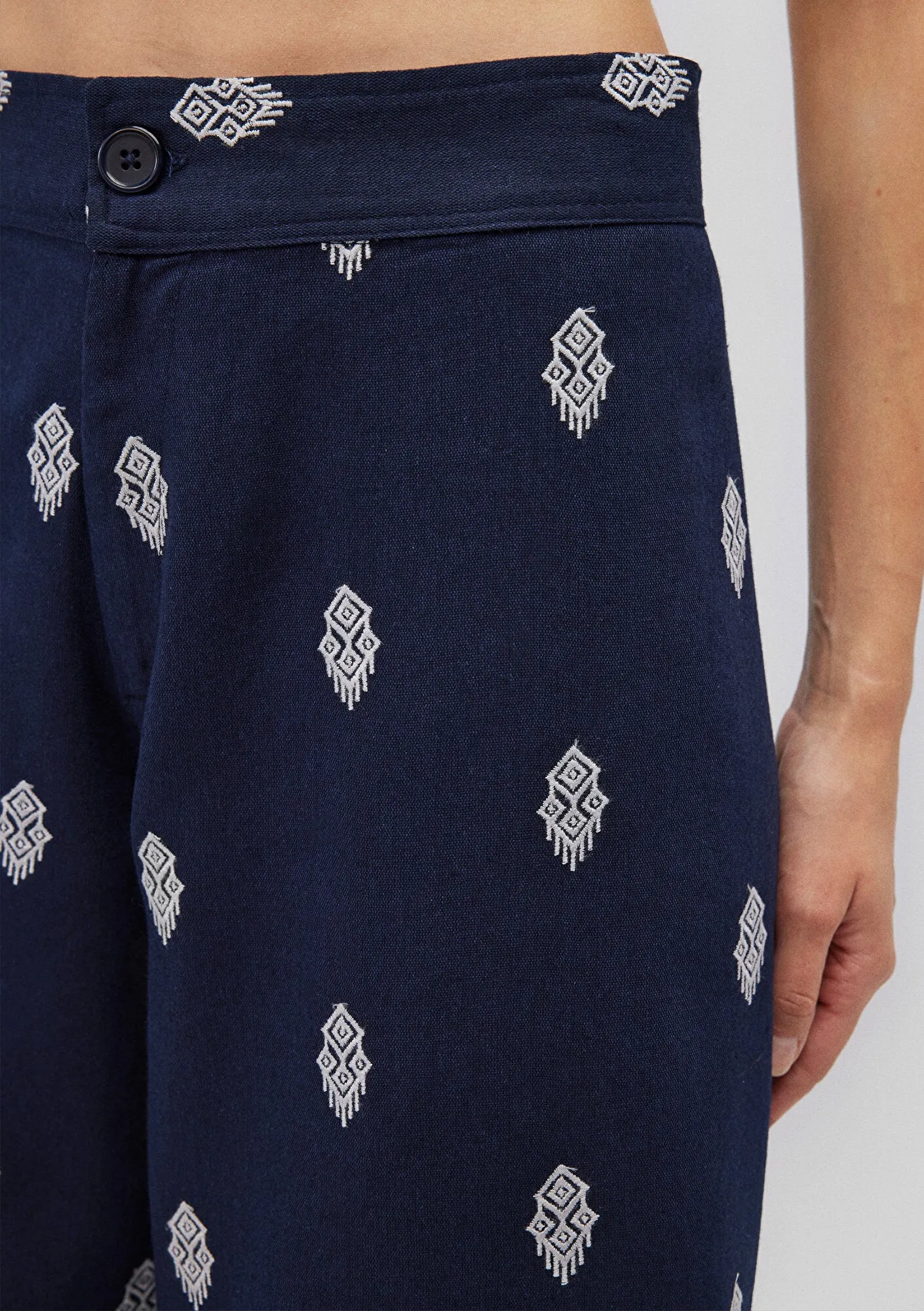 Printed Navy Pants