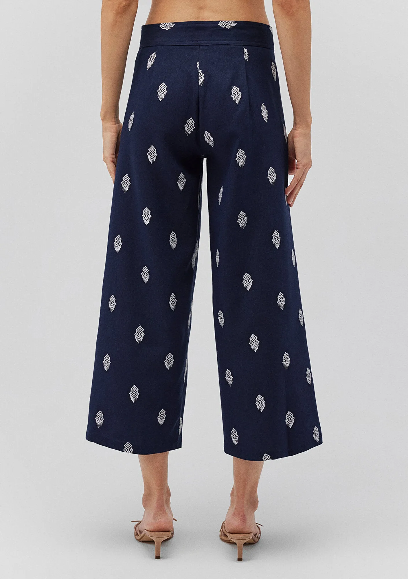 Printed Navy Pants