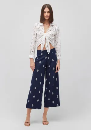 Printed Navy Pants