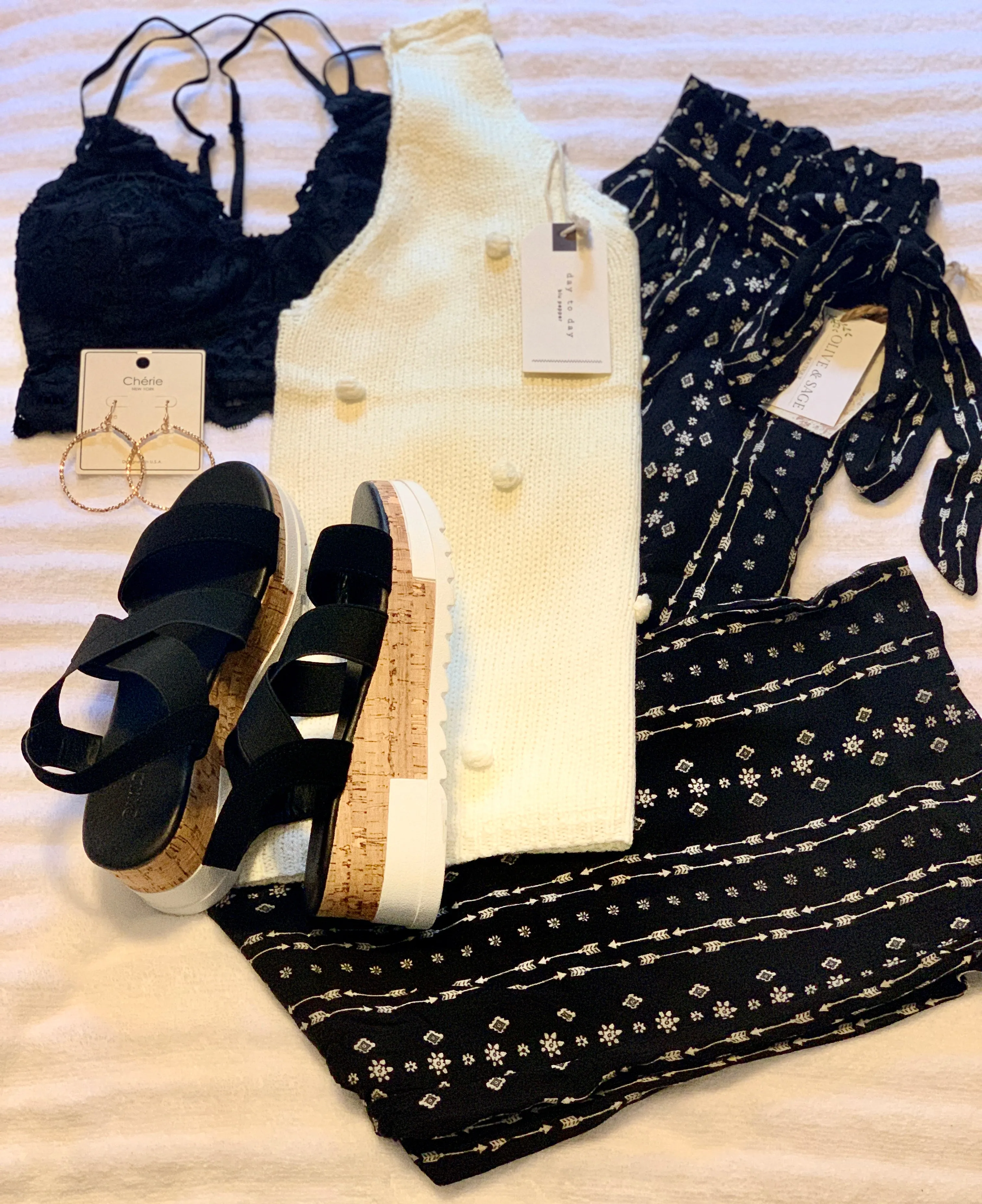 Printed Paperbag Pants