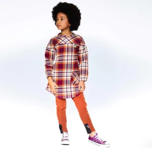 Printed Shirt Dress With Long Sleeves