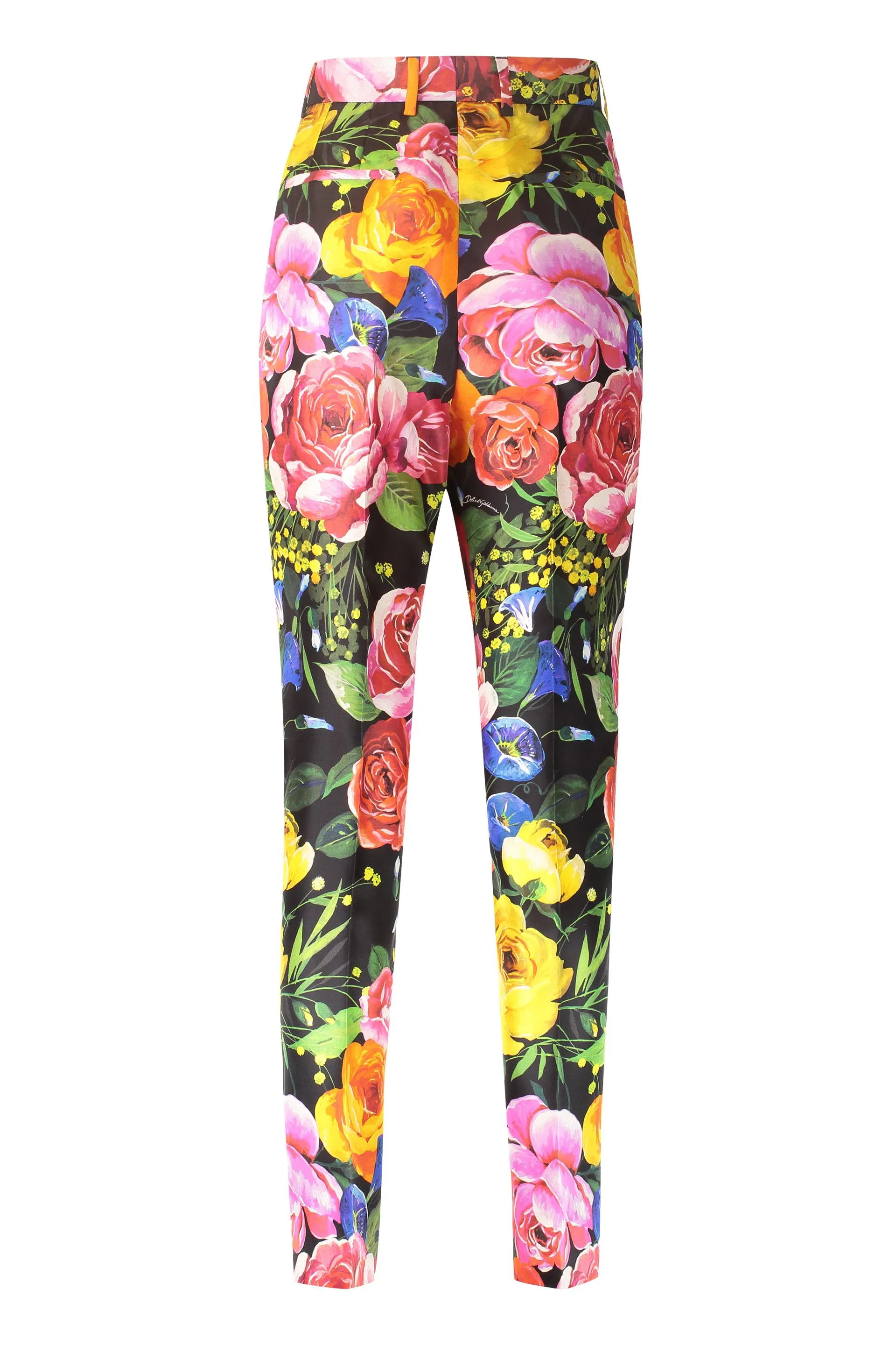 Printed silk pants