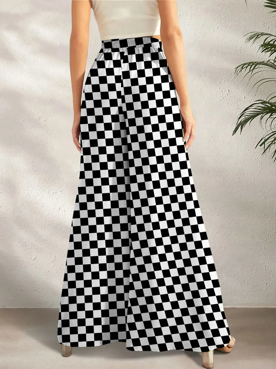 Printed Wide Leg Pants