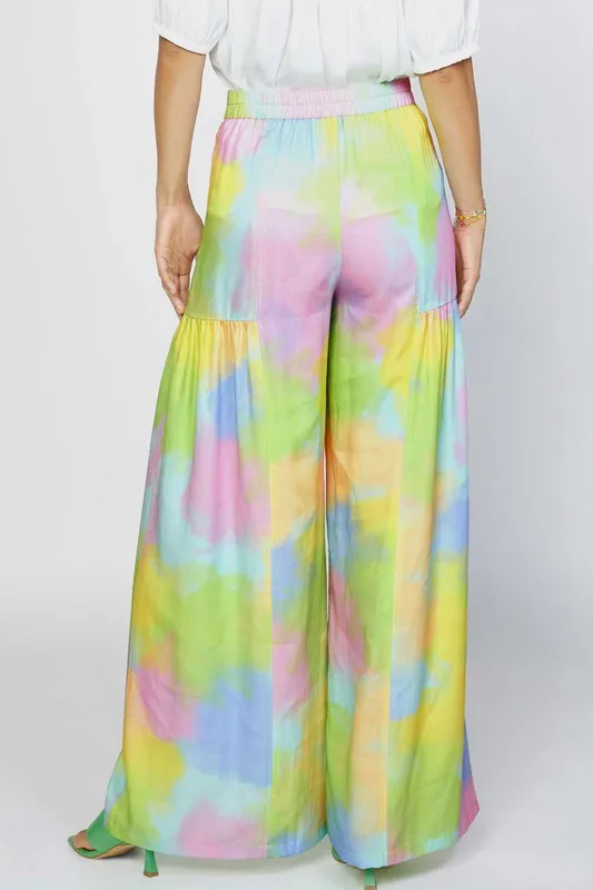 PRINTED WIDE PANTS