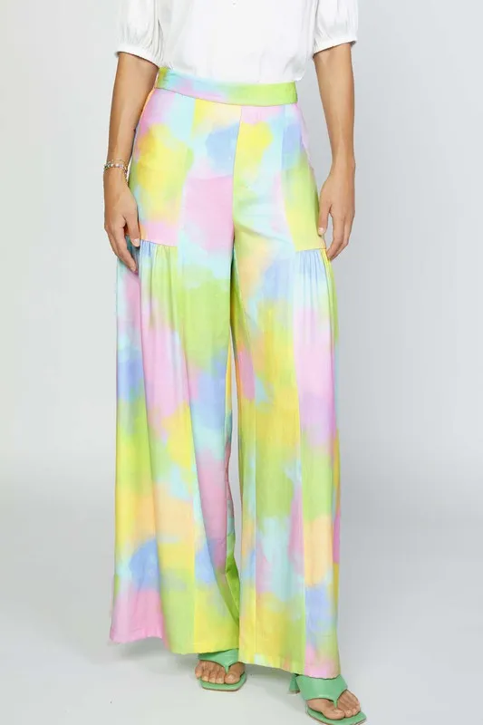 PRINTED WIDE PANTS